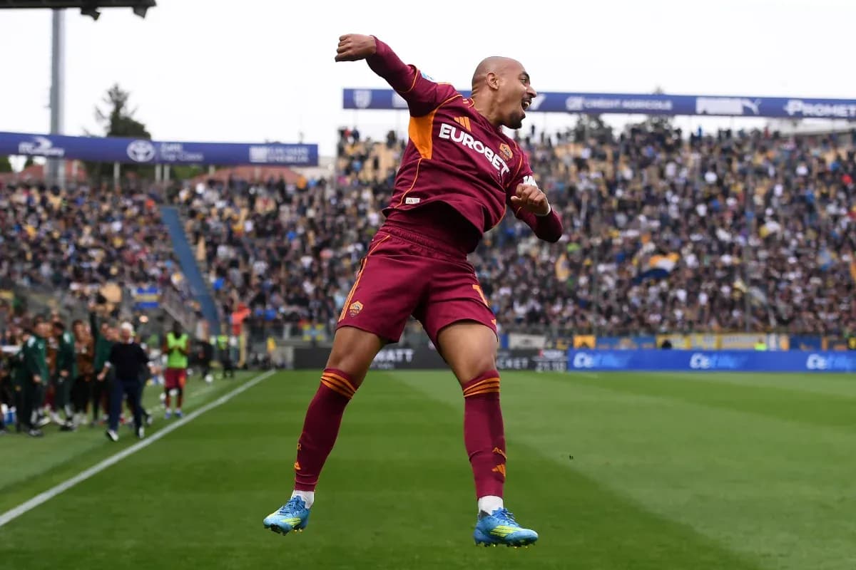 AS Roma player celebrating a goal AS Roma player celebrating a goal