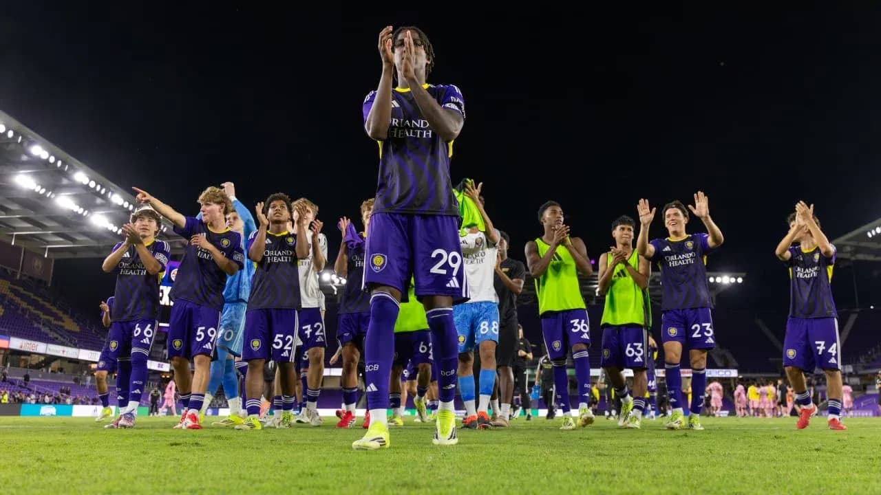 Orlando City II players celebrating after match Orlando City II players celebrating after match