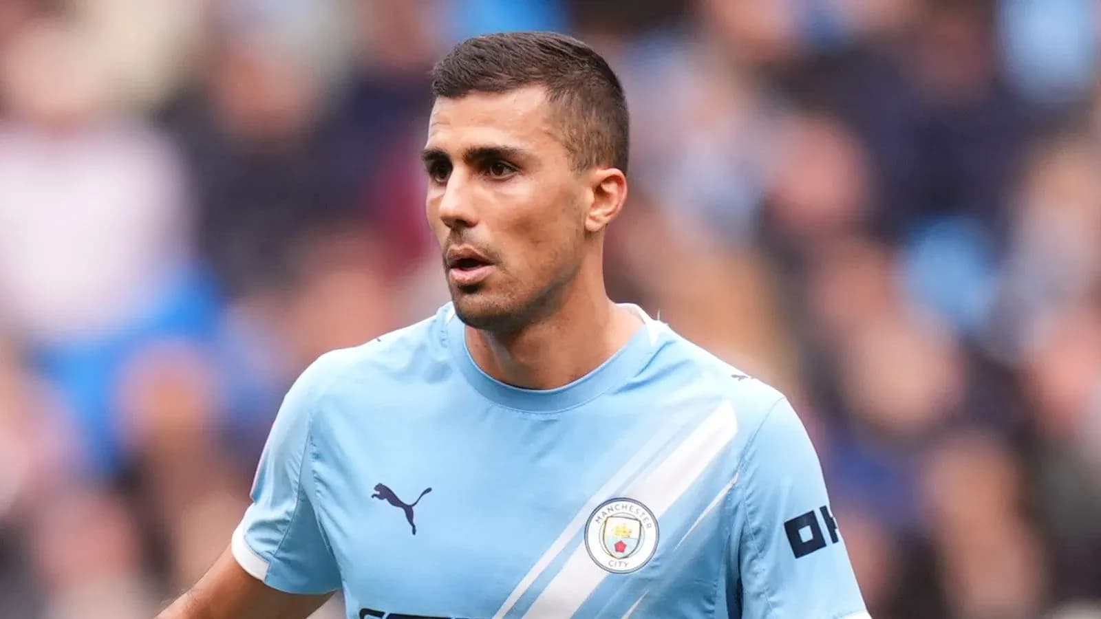 Player in Manchester City kit during match Player in Manchester City kit during match