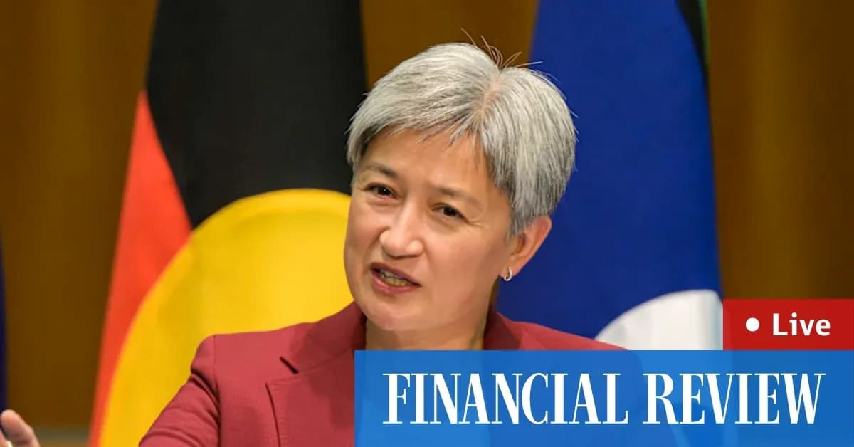 Politician speaking at a press conference with flags Politician speaking at a press conference with flags