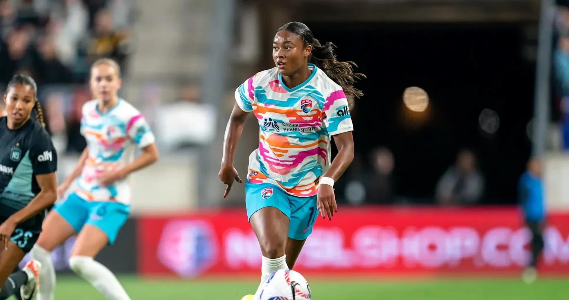 Player running with the ball during match Player running with the ball during match