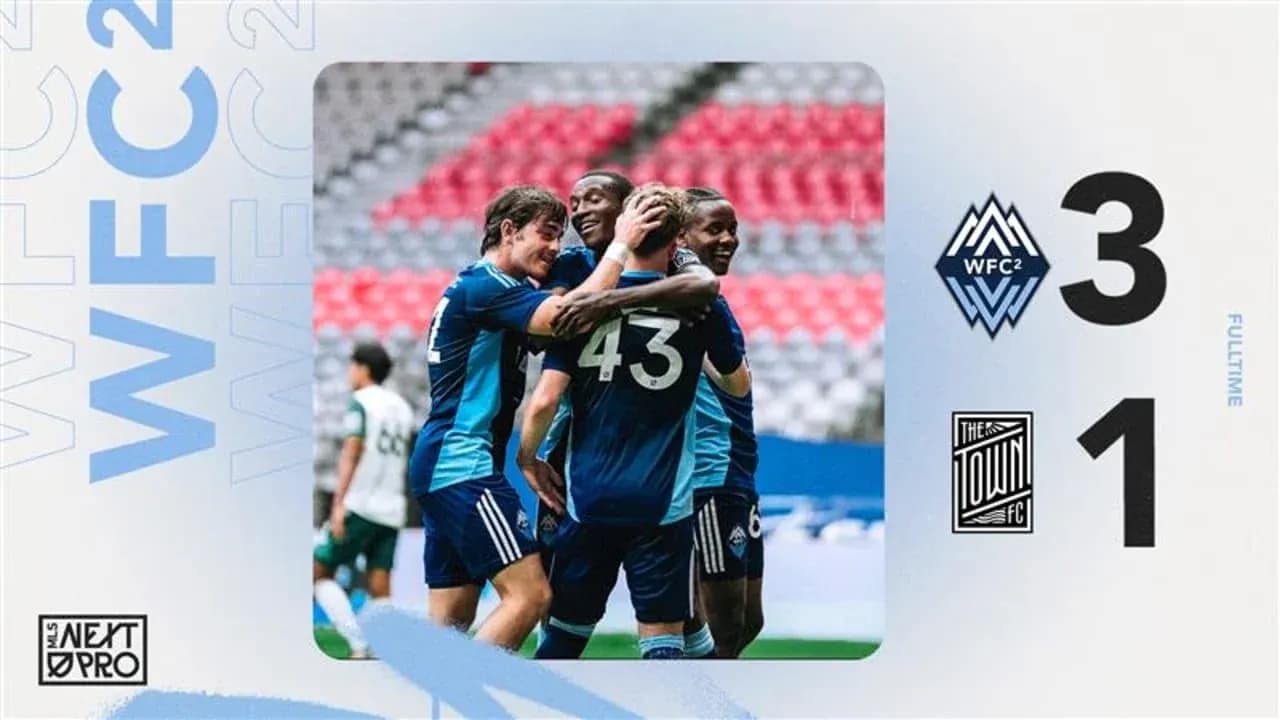 Vancouver Whitecaps II celebrating a goal Vancouver Whitecaps II celebrating a goal