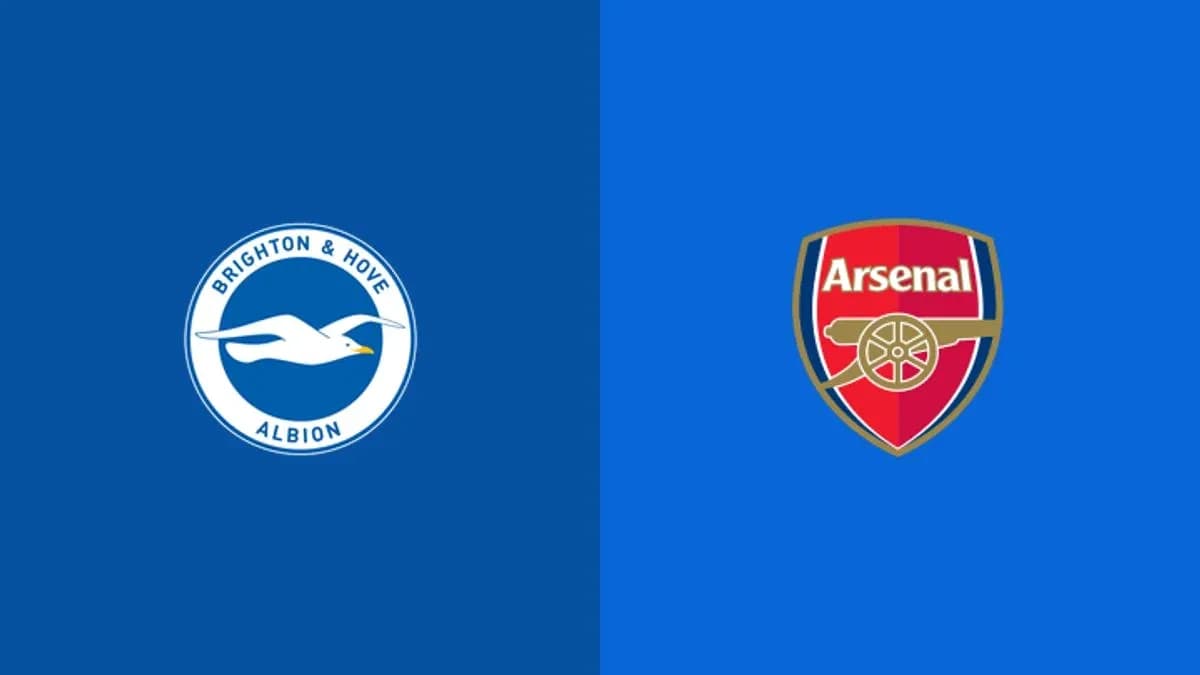 Logos of Brighton & Hove Albion and Arsenal Logos of Brighton & Hove Albion and Arsenal
