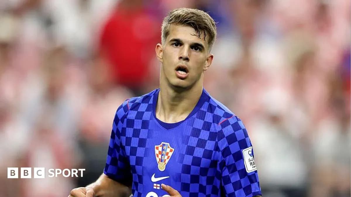 Croatian player in blue jersey during match Croatian player in blue jersey during match