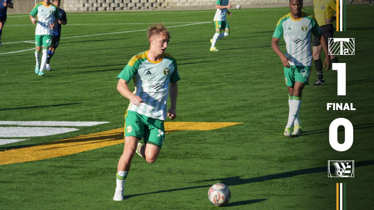 Portland Timbers II player dribbling during match Portland Timbers II player dribbling during match
