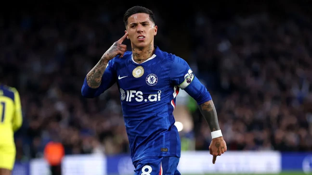 Player celebrating goal in Chelsea jersey Player celebrating goal in Chelsea jersey