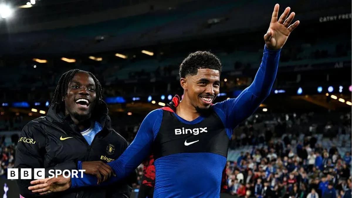Two players celebrating on the field after match Two players celebrating on the field after match