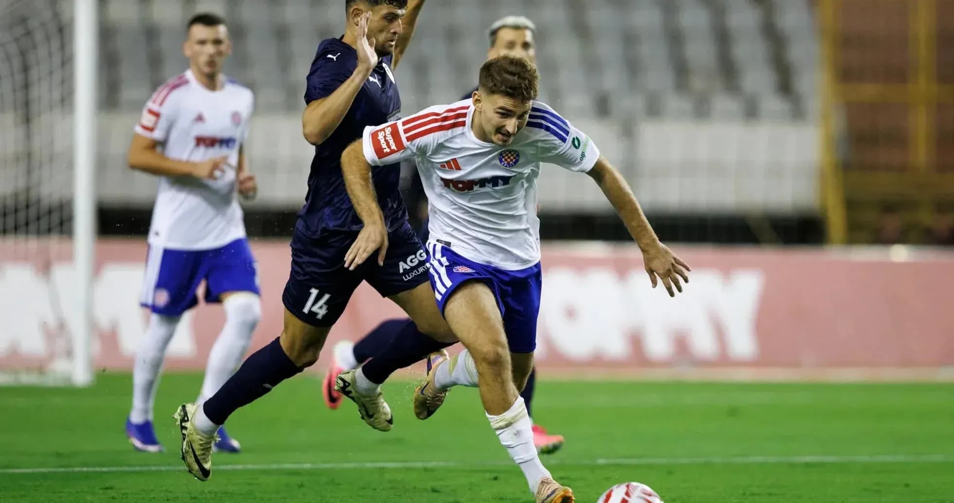 Players competing during Pafos vs Hajduk Split match Players competing during Pafos vs Hajduk Split match