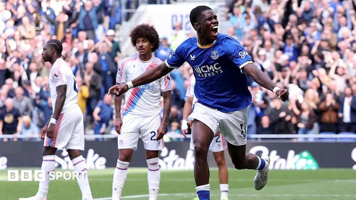 Everton player celebrating a goal during match Everton player celebrating a goal during match