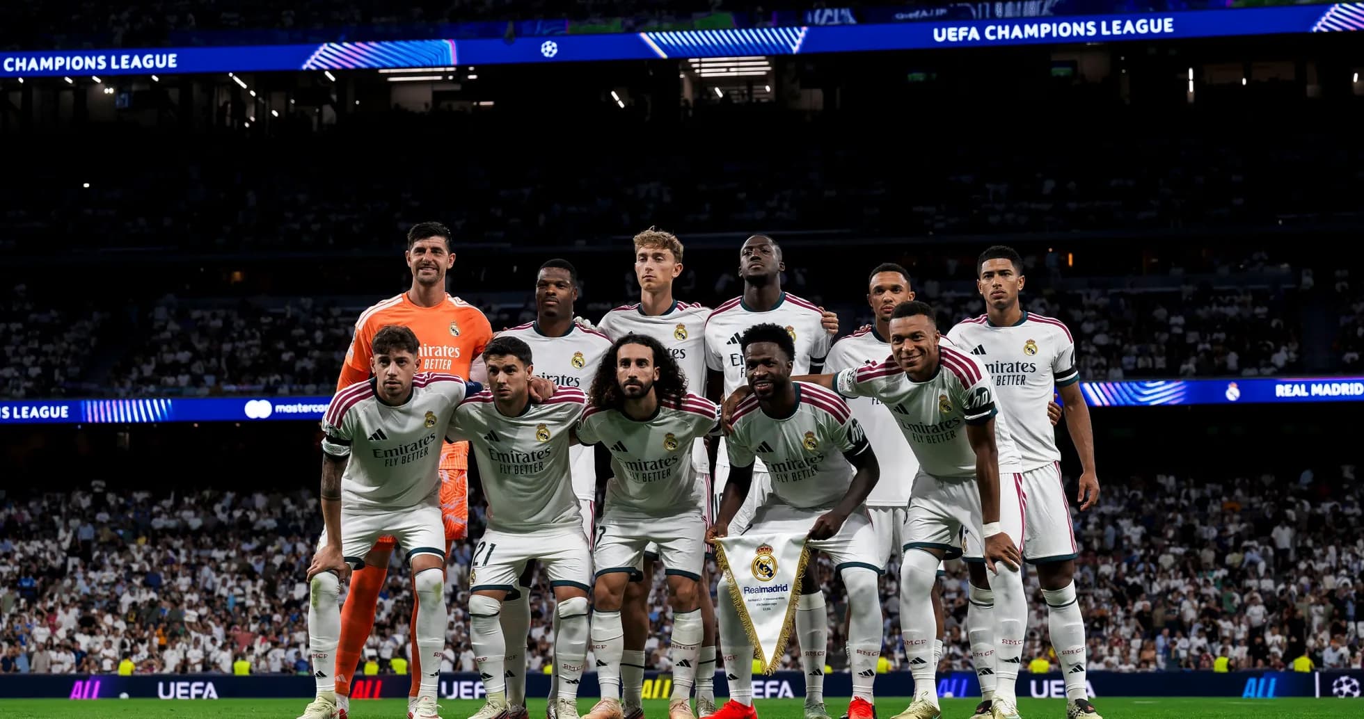 Real Madrid starting lineup before UEFA Champions League match Real Madrid starting lineup before UEFA Champions League match