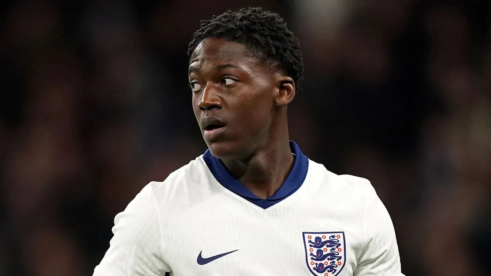 Player in England jersey during match action Player in England jersey during match action