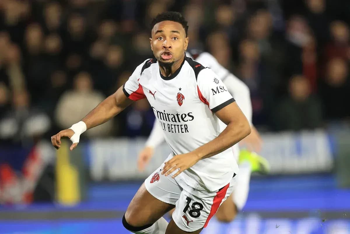 Player wearing AC Milan kit during match action Player wearing AC Milan kit during match action