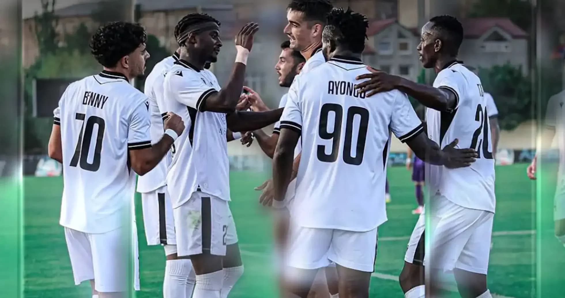 Ararat-Armenia players celebrating a goal Ararat-Armenia players celebrating a goal