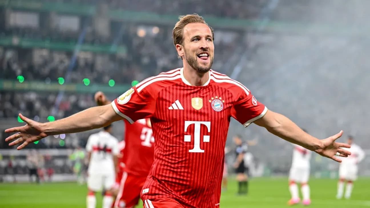 Player celebrating goal during Bayern Munich match Player celebrating goal during Bayern Munich match