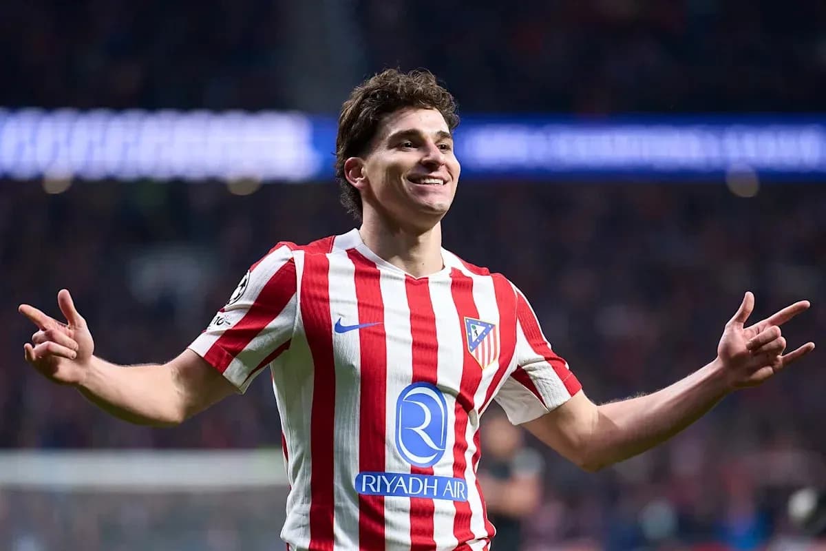 Atletico Madrid player celebrating a goal Atletico Madrid player celebrating a goal