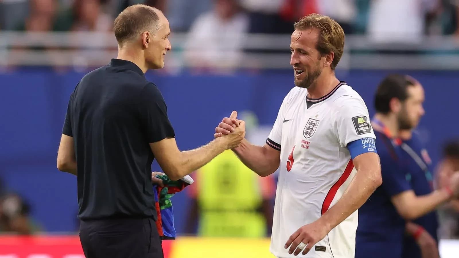 Coach and player shaking hands after match Coach and player shaking hands after match
