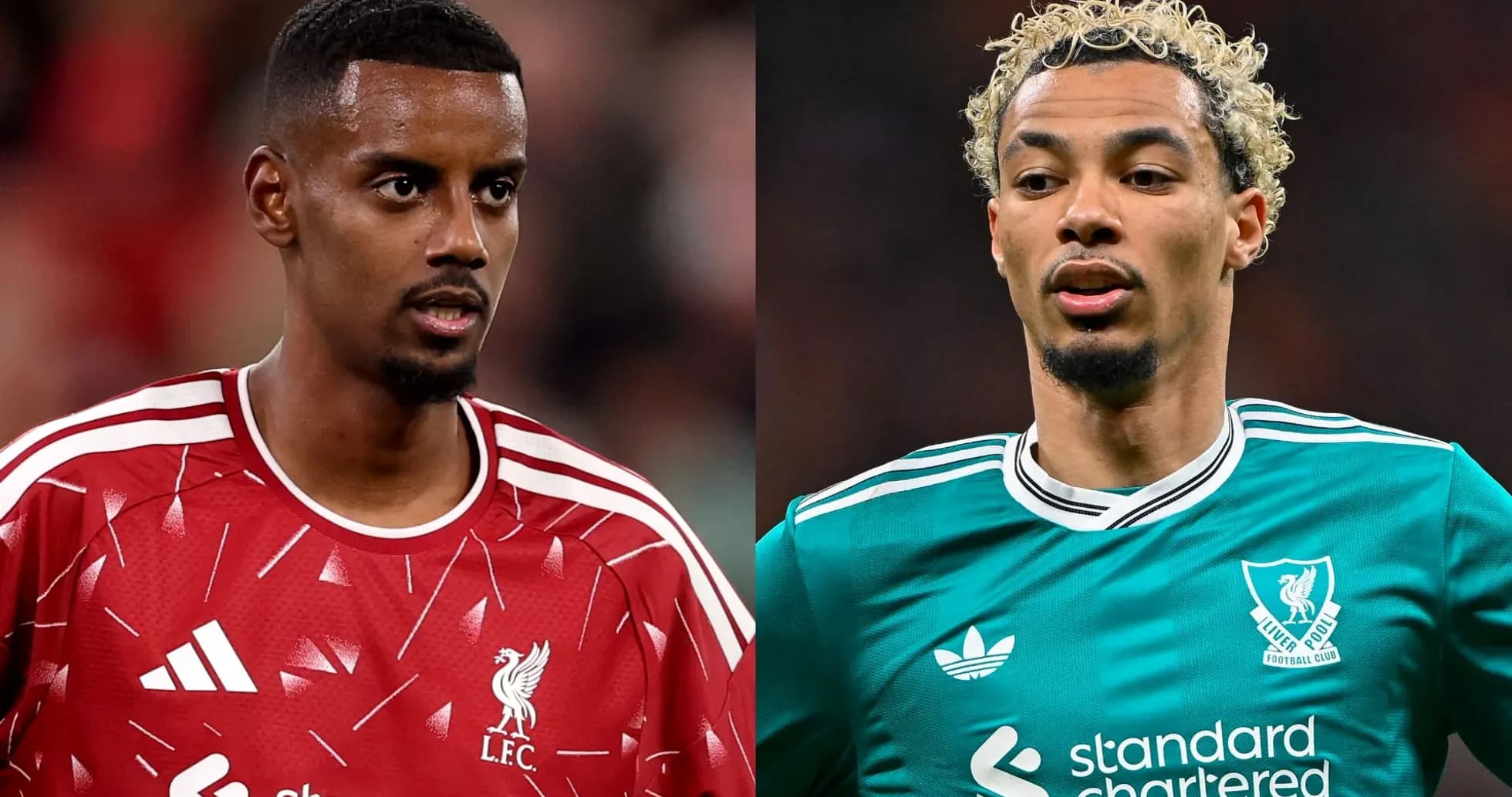 Two Liverpool players in different kit colors Two Liverpool players in different kit colors