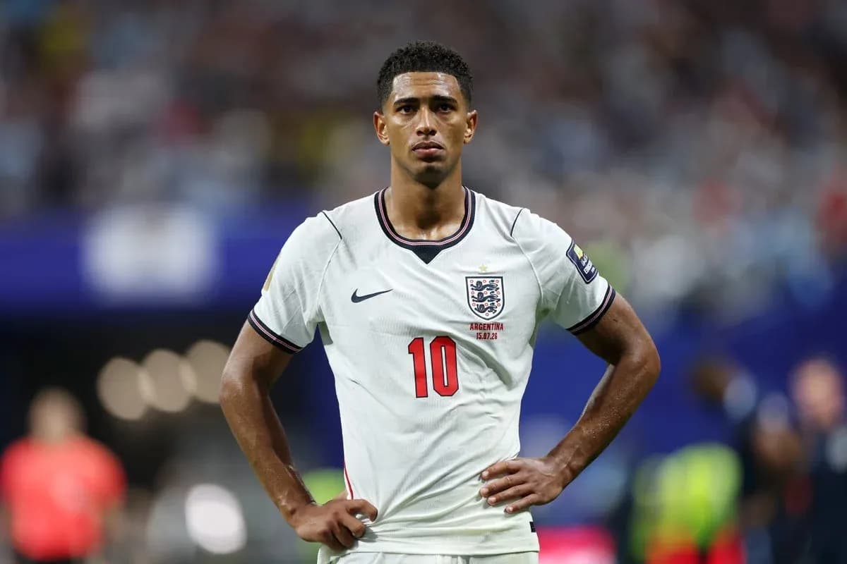 Player wearing England kit during a match Player wearing England kit during a match