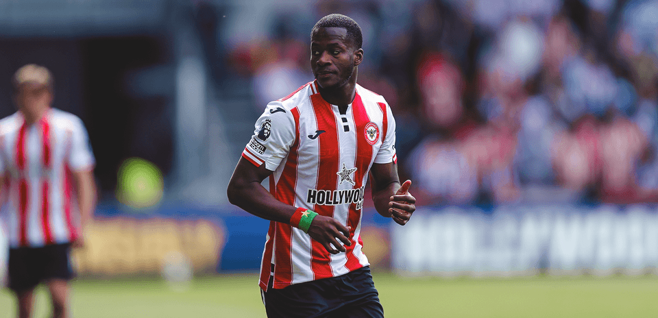 Brentford player during Premier League match Brentford player during Premier League match