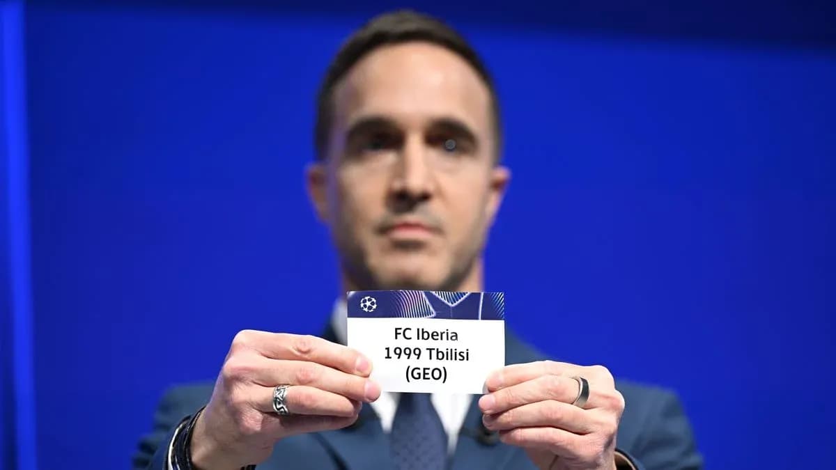 Official holding FC Iberia Tbilisi draw card Official holding FC Iberia Tbilisi draw card