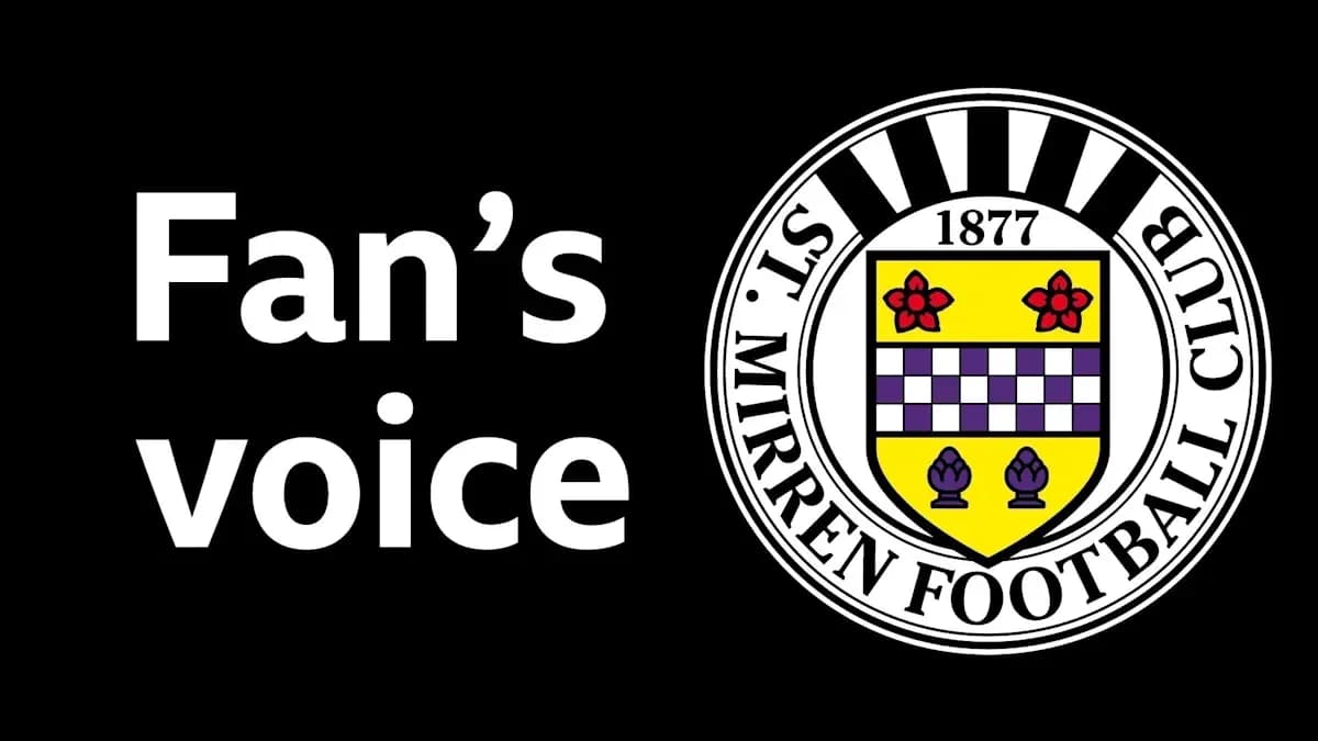 St. Mirren Football Club logo with text 'Fan's voice' St. Mirren Football Club logo with text 'Fan's voice'