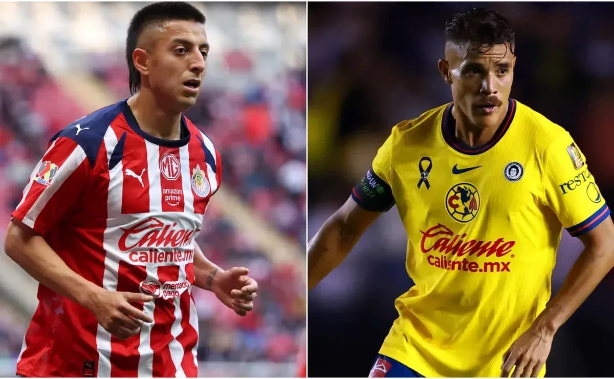 Chivas and Club America players during Liga MX match Chivas and Club America players during Liga MX match