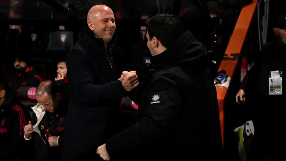 Coaches shaking hands on the sidelines during match Coaches shaking hands on the sidelines during match