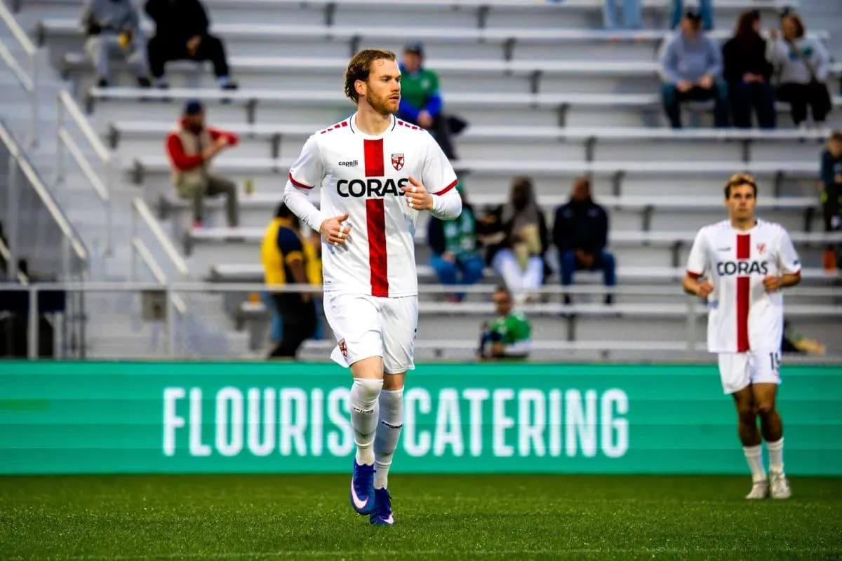Player running on field during Loudoun United match Player running on field during Loudoun United match